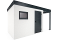 GARDEON® Gartenhaus mit Hörmann-Tür, Fenster und überdachtem Bereich